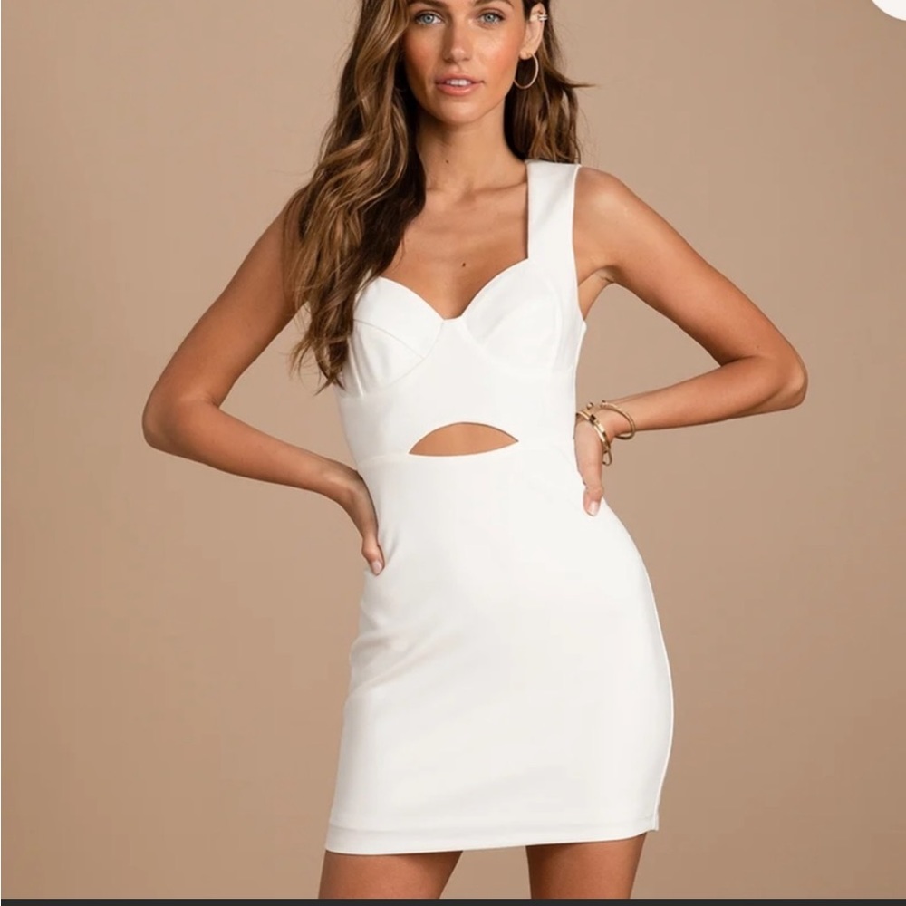 Lulus Celebrating You White Cutout Bodycon Dress